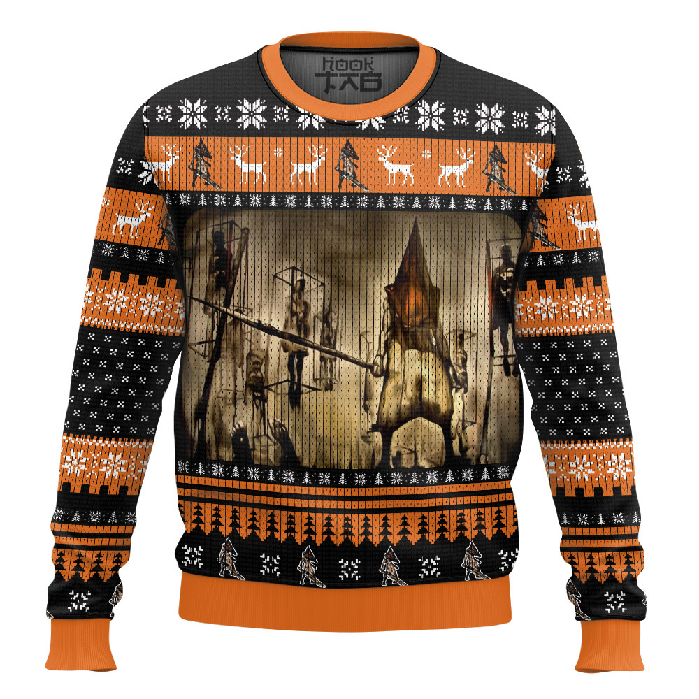 Hooktab Pyramid Thing Silent Hill Ugly Christmas Sweater Hooktab Pyramid Thing Silent Hill Ugly Christmas Sweater