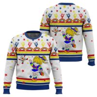 Hooktab Rainbow Brite Ugly Christmas Sweater