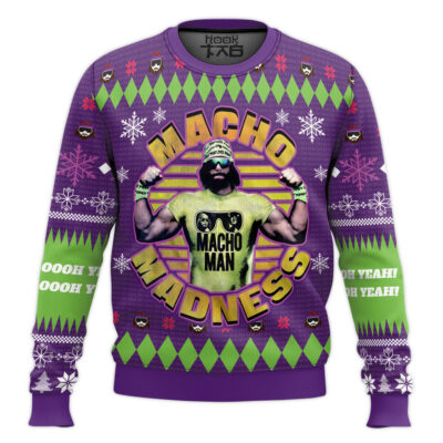 Randy Savage Macho Madness WWE Ugly Christmas Sweater