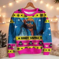 Hooktab Randy Savage WWE Ugly Christmas Sweater