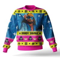 Hooktab Randy Savage WWE Ugly Christmas Sweater