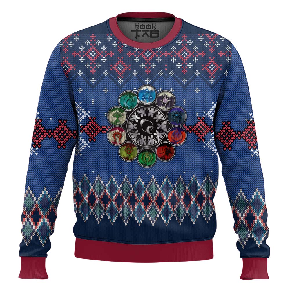 Hooktab Ravnica Magic The Gathering Ugly Christmas Sweater Hooktab Ravnica Magic The Gathering Ugly Christmas Sweater