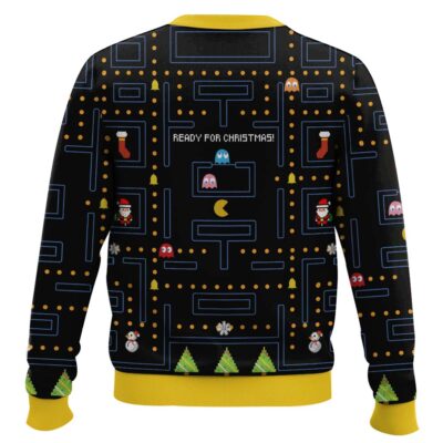 Hooktab Ready For Xmas Pac Man Ugly Christmas Sweater