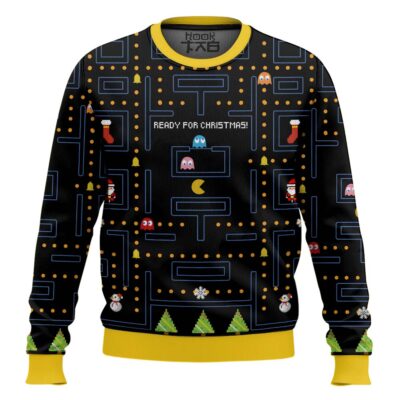 Ready For Xmas Pac Man Ugly Christmas Sweater