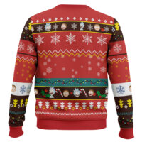 Hooktab Red Christmas Rick And Morty Ugly Christmas Sweater