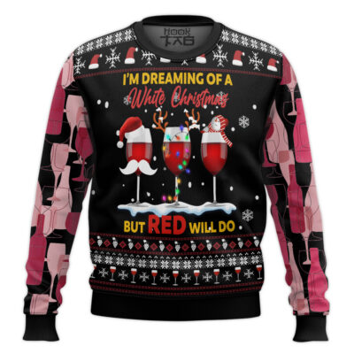 Red Christmas Wine Ugly Christmas Sweater