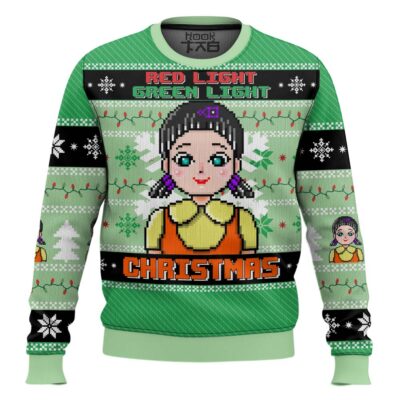 Red & Green Light Squid Game Ugly Christmas Sweater
