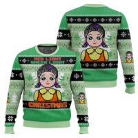 Hooktab Red & Green Light Squid Game Ugly Christmas Sweater