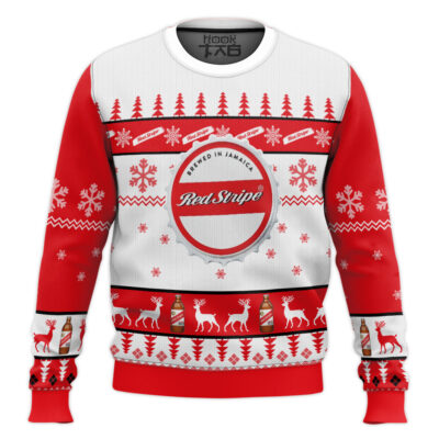 Red Stripe Beer Ugly Christmas Sweater