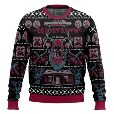 Red Threat Dead By Dawn Ugly Christmas Sweater