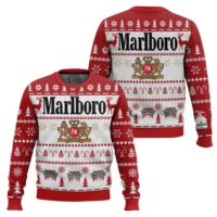 Hooktab Reindeer Racing Marlboro Ugly Christmas Sweater