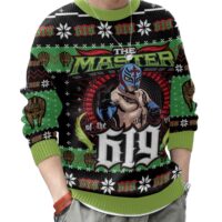 Hooktab Rey Mysterio The Master Of The 619 WWE Ugly Christmas Sweater