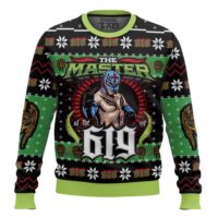 Hooktab Rey Mysterio The Master Of The 619 WWE Ugly Christmas Sweater