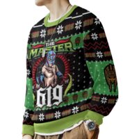 Hooktab Rey Mysterio The Master Of The 619 WWE Ugly Christmas Sweater