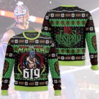 Hooktab Rey Mysterio The Master Of The 619 WWE Ugly Christmas Sweater