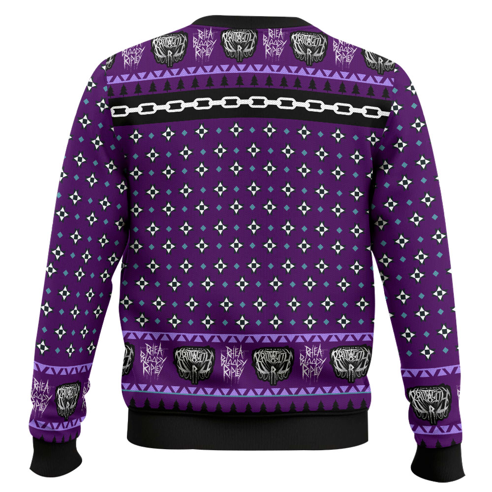 Hooktab Rhea Ripley Judge Jury Executioner WWE Ugly Christmas Sweater