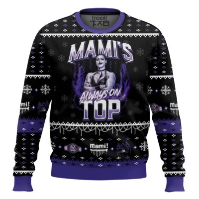 Rhea Ripley Mamis Always On Top WWE Ugly Christmas Sweater