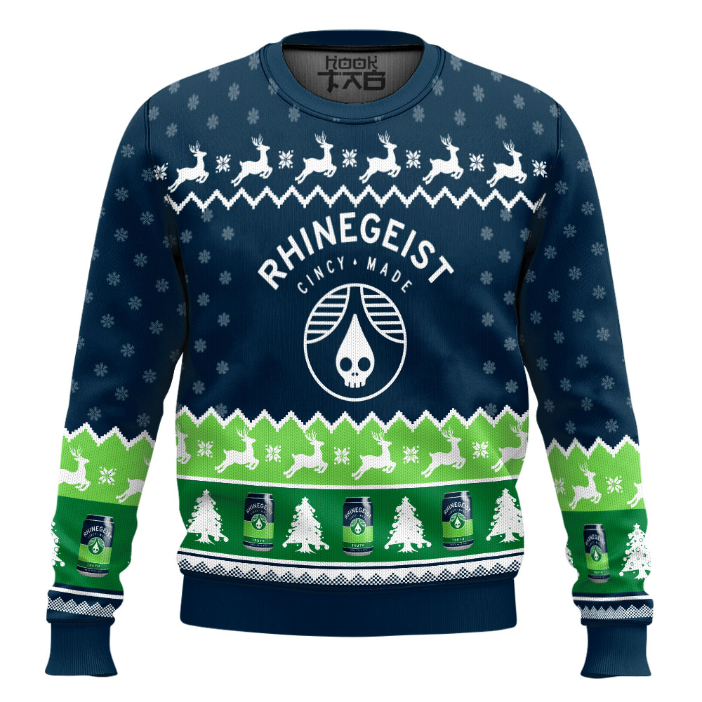 Hooktab Rhinegeist Truth Cincy Made Ugly Christmas Sweater Hooktab Rhinegeist Truth Cincy Made Ugly Christmas Sweater
