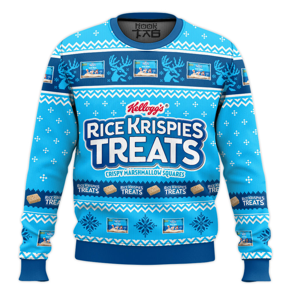 Hooktab Rice Krispies Treats Ugly Christmas Sweater Hooktab Rice Krispies Treats Ugly Christmas Sweater