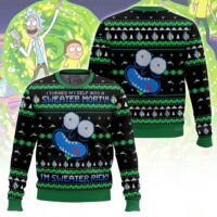 Hooktab Rick And Morty I Turned Myself Into A Sweater Morty Ugly Christmas Sweater