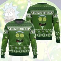 Hooktab Rick And Morty I'm Pickle Rick Ugly Christmas Sweater