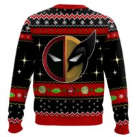 Hooktab Rick And Morty In Deadpool Multiverse Ugly Christmas Sweater