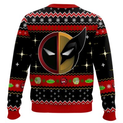 Hooktab Rick And Morty In Deadpool Multiverse Ugly Christmas Sweater