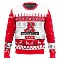 Hooktab Rickards Red Beer Ugly Christmas Sweater