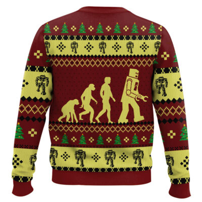 Hooktab Robot Evolution Sheldon Cooper The Big Bang Theory Ugly Christmas Sweater