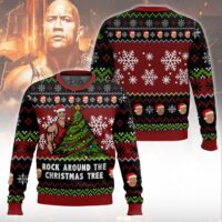 Hooktab Rock Around The Xmas Tree WWE Ugly Christmas Sweater