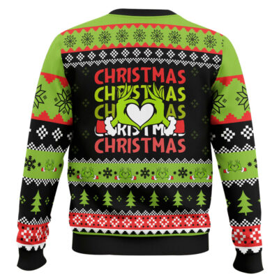 Hooktab Rock Paper Scissors I Win Grinch Ugly Christmas Sweater
