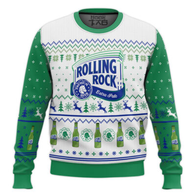Rolling Rock Beer Ugly Christmas Sweater