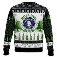 Hooktab Rolling Rock Premium Beer Ugly Christmas Sweater