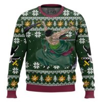Hooktab Roronoa Zoro One Piece Ugly Christmas Sweater