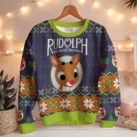 Hooktab Rudolph The Red-nosed Reindeer Ugly Christmas Sweater