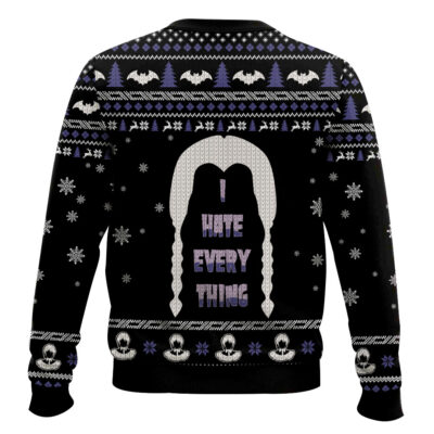 Hooktab Sad Girl Club Wednesday Ugly Christmas Sweater