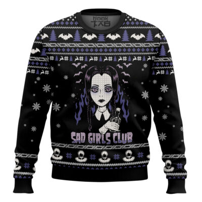 Sad Girl Club Wednesday Ugly Christmas Sweater