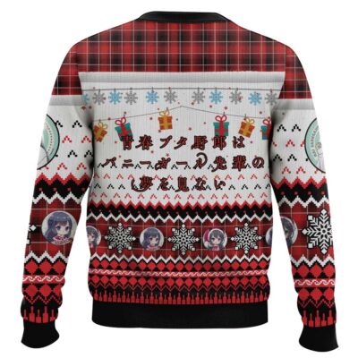 Hooktab Sad Snowman Rascal Does Not Dream Of Bunny Girl Senpai Ugly Christmas Sweater