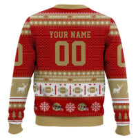 Hooktab San Francisco 49ers - Custom Name And Number Ugly Sweater