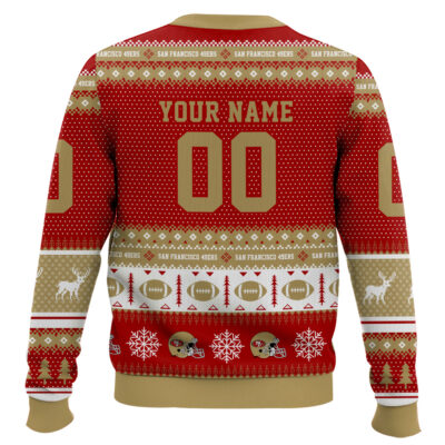 Hooktab San Francisco 49ers – Custom Name And Number Ugly Sweater