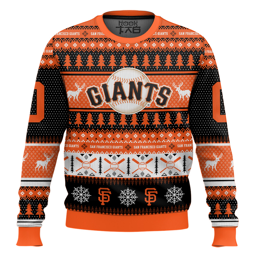 Hooktab San Francisco Giants - Custom Name And Number Ugly Sweater Hooktab San Francisco Giants - Custom Name And Number Ugly Sweater