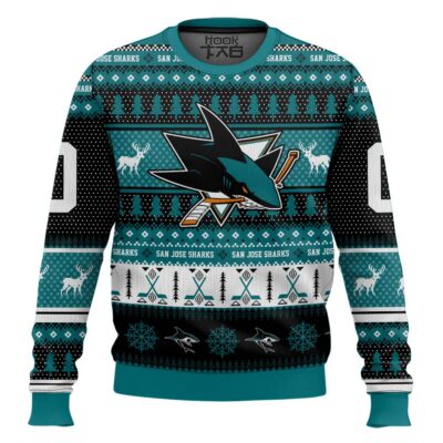 San Jose Sharks - Custom Name And Number Ugly Sweater