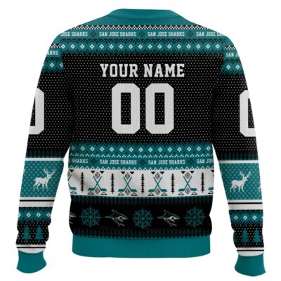 Hooktab San Jose Sharks – Custom Name And Number Ugly Sweater