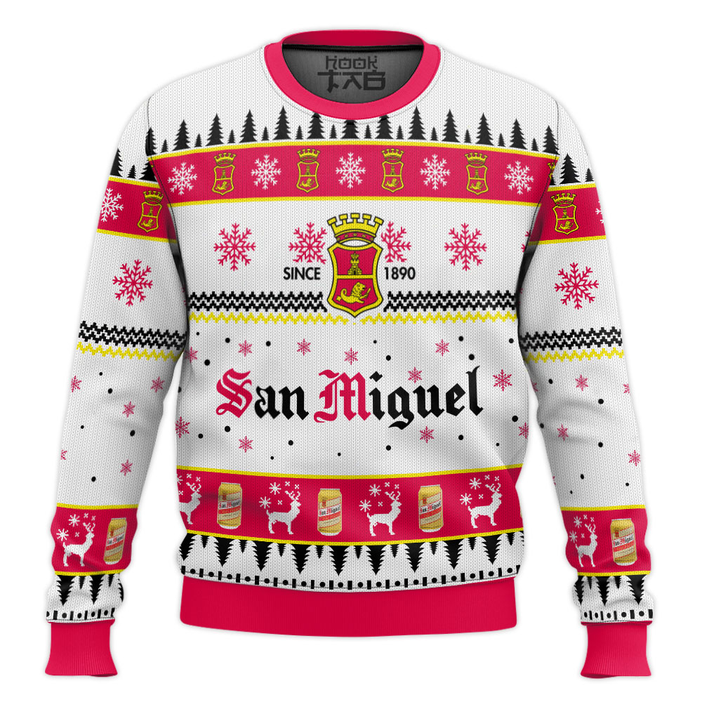 Hooktab San Miguel Beer Ugly Christmas Sweater Hooktab San Miguel Beer Ugly Christmas Sweater