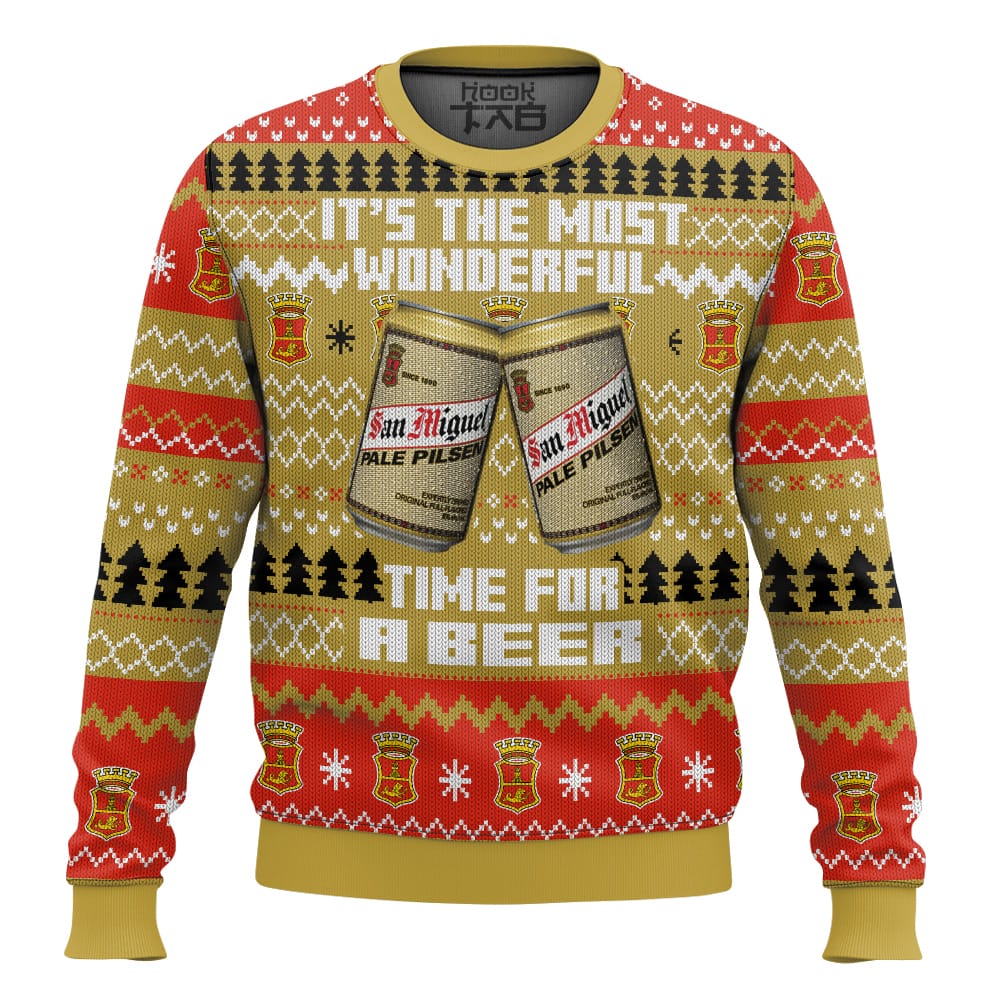 Hooktab San Miguel Pale Pilsen Ugly Christmas Sweater Hooktab San Miguel Pale Pilsen Ugly Christmas Sweater
