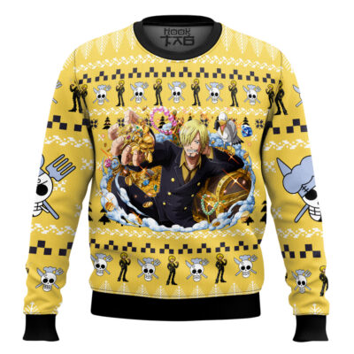 Sanji One Piece Ugly Christmas Sweater