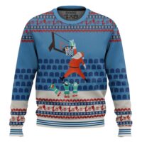 Hooktab Santa Claus Dunking Ugly Christmas Sweater