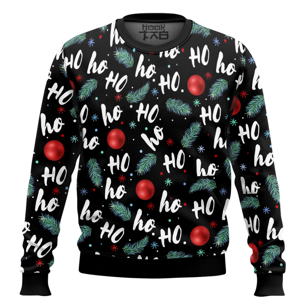 Hooktab Santa Claus Laughing Ugly Christmas Sweater Hooktab Santa Claus Laughing Ugly Christmas Sweater