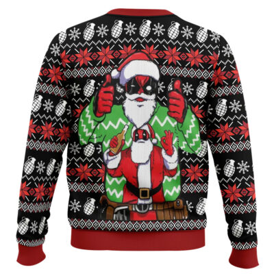 Hooktab Santa Deadpool Marvel Ugly Christmas Sweater