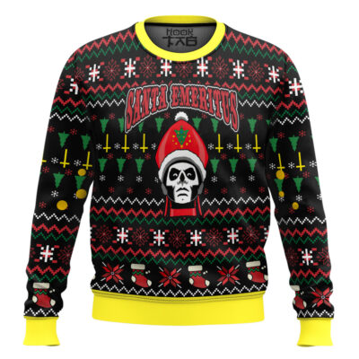 Santa Emeritus Papa Emeritus Ghost Ugly Christmas Sweater